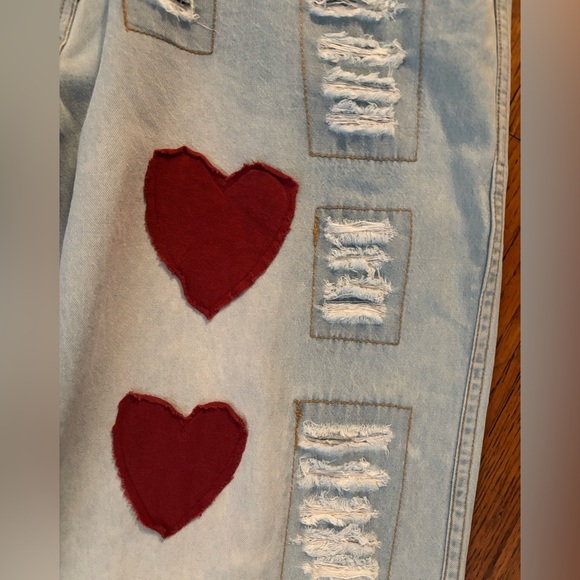 Paperlace Wide Leg Heart Jeans - Picture 5 of 14